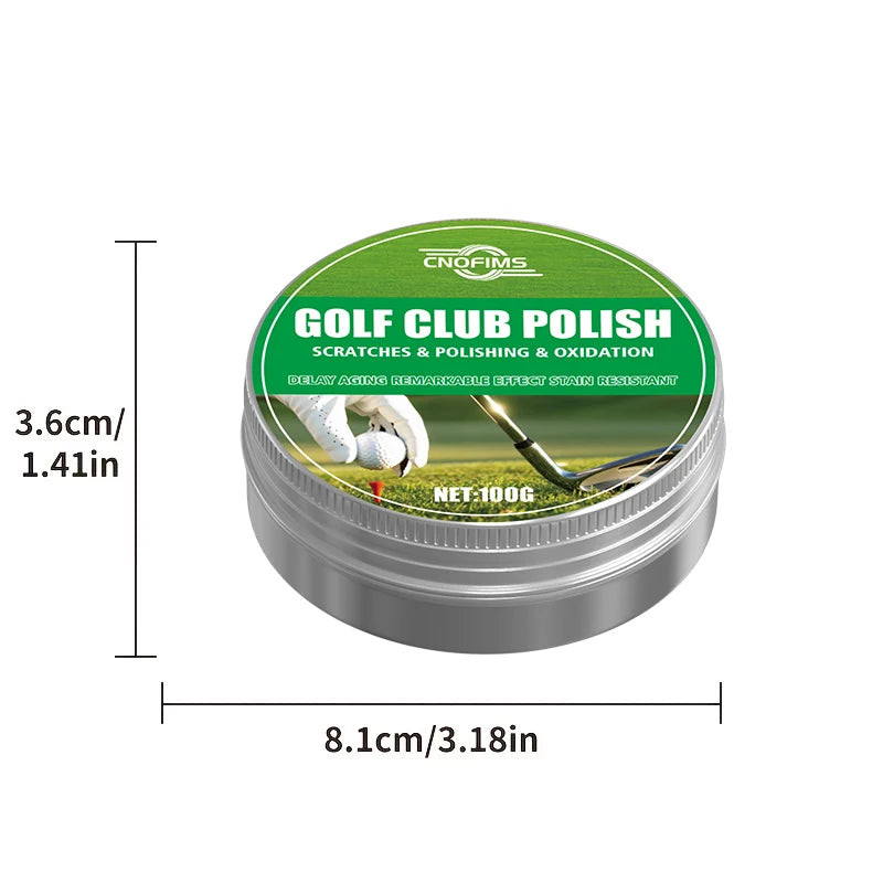 Golf Club Polishing Wax, Club Head Metal Cleaner and Shine Restorer for Oxidation, Scratches and Golf Accessories Care