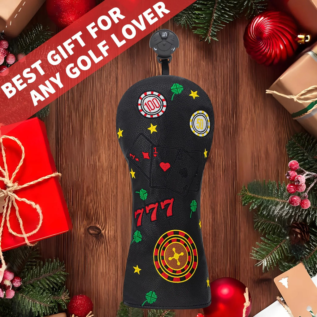 A Multi-Element Combination Theme Golf Club Cover Suitable for Driver, Fairway,And Iron Wooden Clubs with Thickened Inner Lining