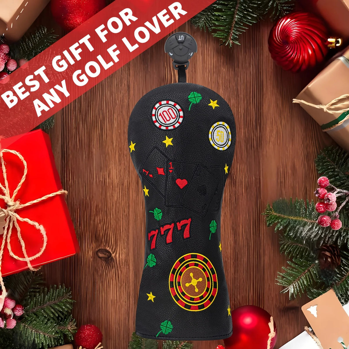A Multi-Element Combination Theme Golf Club Cover Suitable for Driver, Fairway,And Iron Wooden Clubs with Thickened Inner Lining
