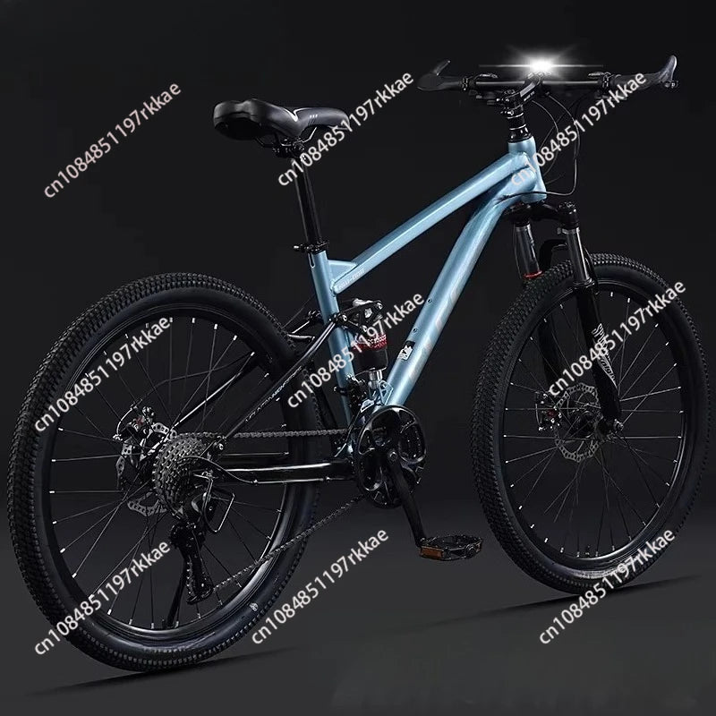 Full Suspension Mountain Bike 30 Speed All Terrain Adult Bicycle for Downhill Trail and City Commuting