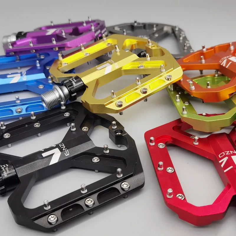 New Mountain Bike Pedals MTB Pedal Aluminum Bicycle Wide Platform Flat Pedals 9/16" Sealed Bearing Bicycle Pedals