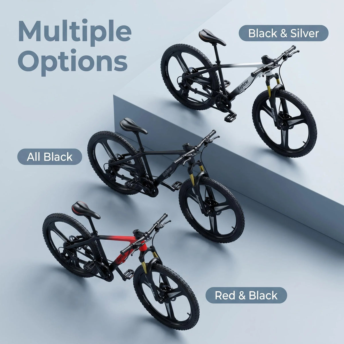 These Miniature Simulated Mountain Bike Models Perfectly Replicate the Classic Look of a Mountain Bike, Featuring Sleek Lines an