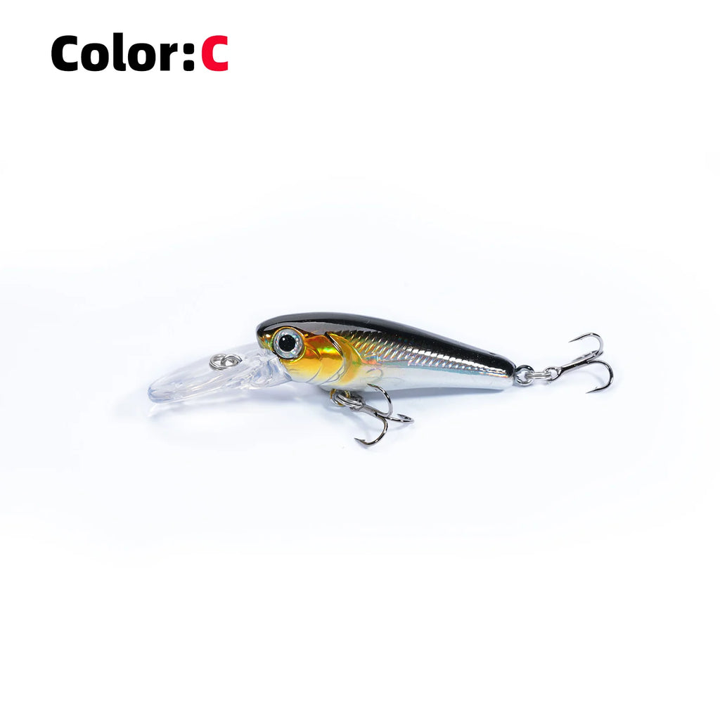 New 1pc 4cm 3.2g Pesca Hard Fishing Lure Floating Minnow Wobbler Peche Artificial Crank Bait Bass Perch Pike Salmon Trout
