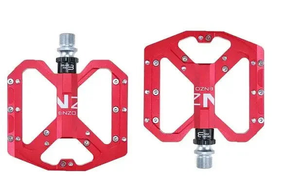 2020 New Mountain Non-Slip Bike Pedals Platform Bicycle Flat Alloy Pedals 9/16' 3 Bearings for Road MTB Fixie Bikes