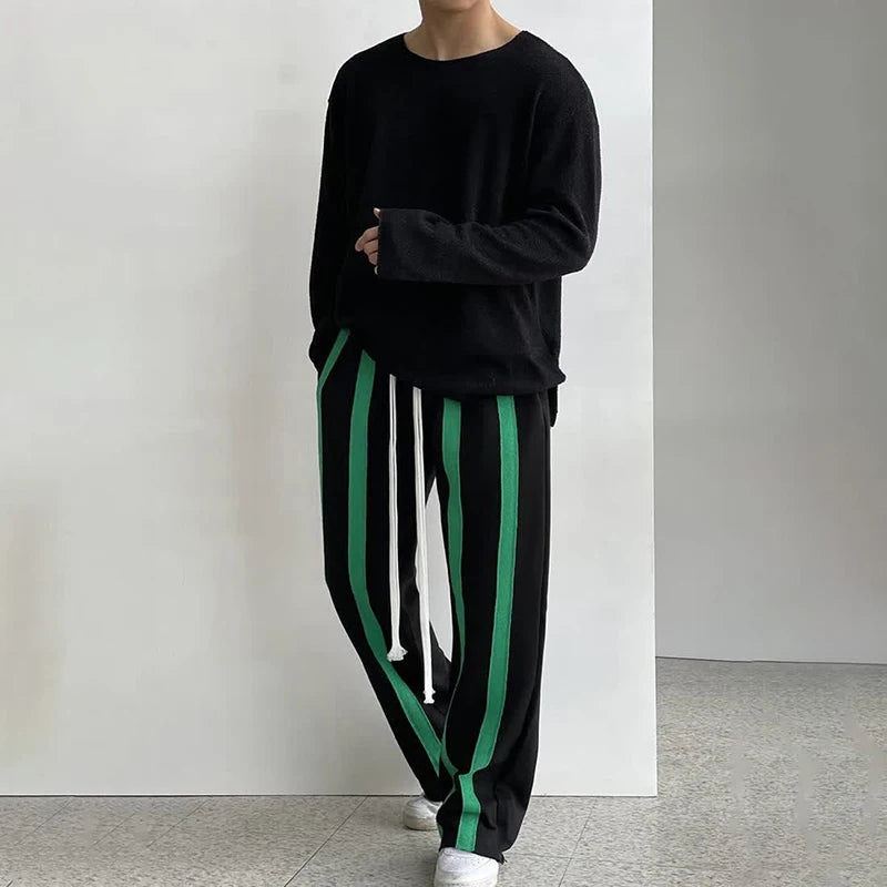 Fall Winter Men O Neck Long Sleeve T Shirts Fashion Simple Casual All-match Loose Inside Clothing Banquet Daily Black White Grey