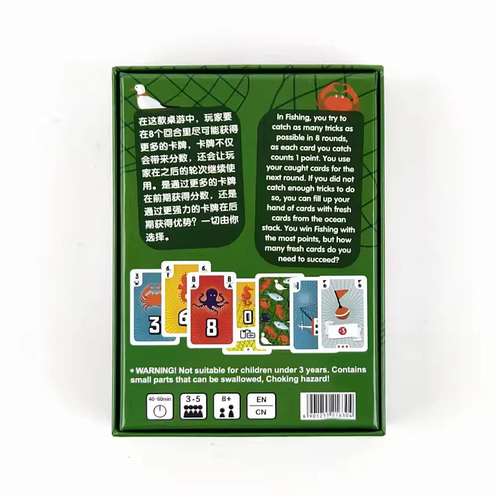 New Board Game Fishing 3-5 Players 40-60min Family/Party Funny Table Game Friends Entertainment Cards Game