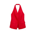 Fall New Casual Women's Set Backless Collarless Vest High Waist Long Pants Fashionable Two-Piece Suit for Adults Comfortable ...