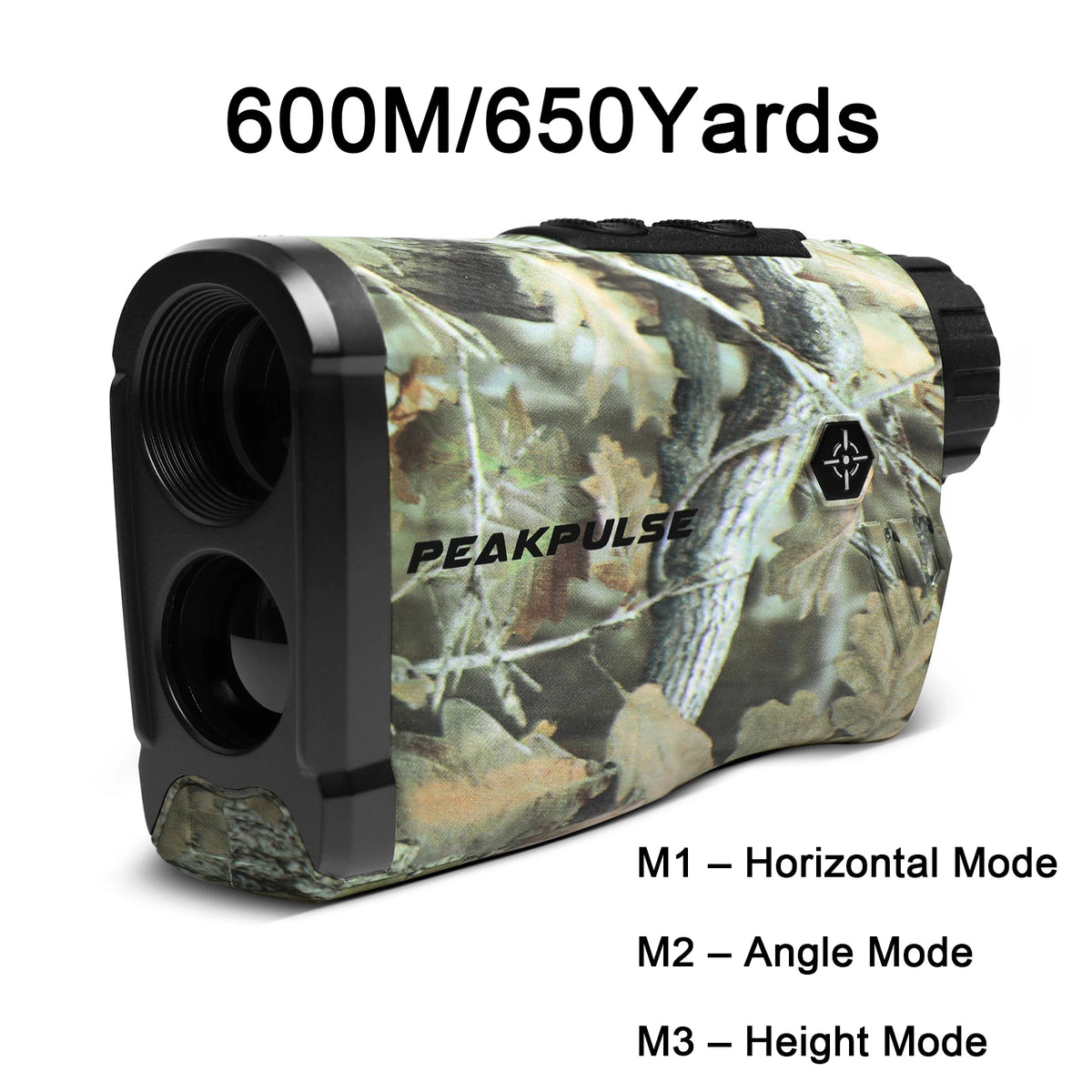 PEAKPULSE 650Yard/1300 Yards Range Finder for Hunting High Precision 6X Rangefinder Height Angle Horizontal Distance Meter