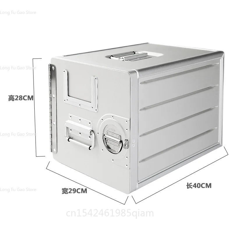 Natural Hiking Equipment  Portable Storage Box Travel Handle Aviation Aluminum Alloy Outdoor Camping Storage Box Car with Lock