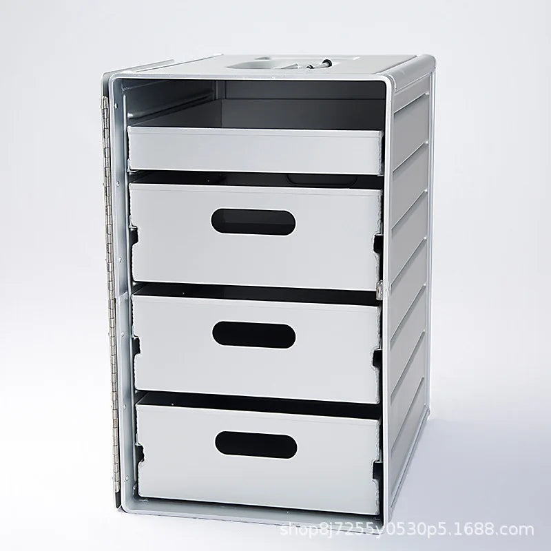 Natural Hiking Equipment  Portable Storage Box Travel Handle Aviation Aluminum Alloy Outdoor Camping Storage Box Car with Lock