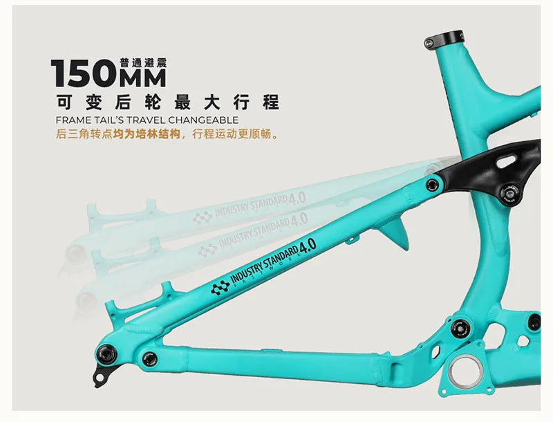 Bike Enduro Frame,Full Suspension ,29/27.5ER, Aluminum Alloy, Soft Tail, 4 Links, MTB AM, DH Downhill, 12x148mm, DPD to EU UK