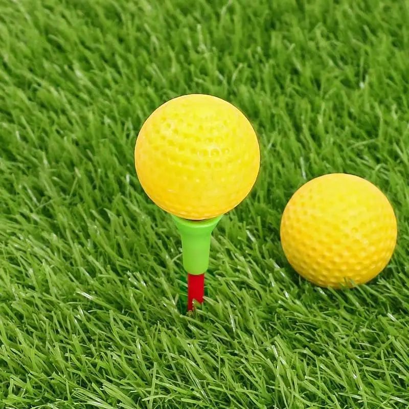 Golf Practice Balls 10 Pack Soft PU Yellow Balls for Indoor Outdoor Portable Training Gift Choice