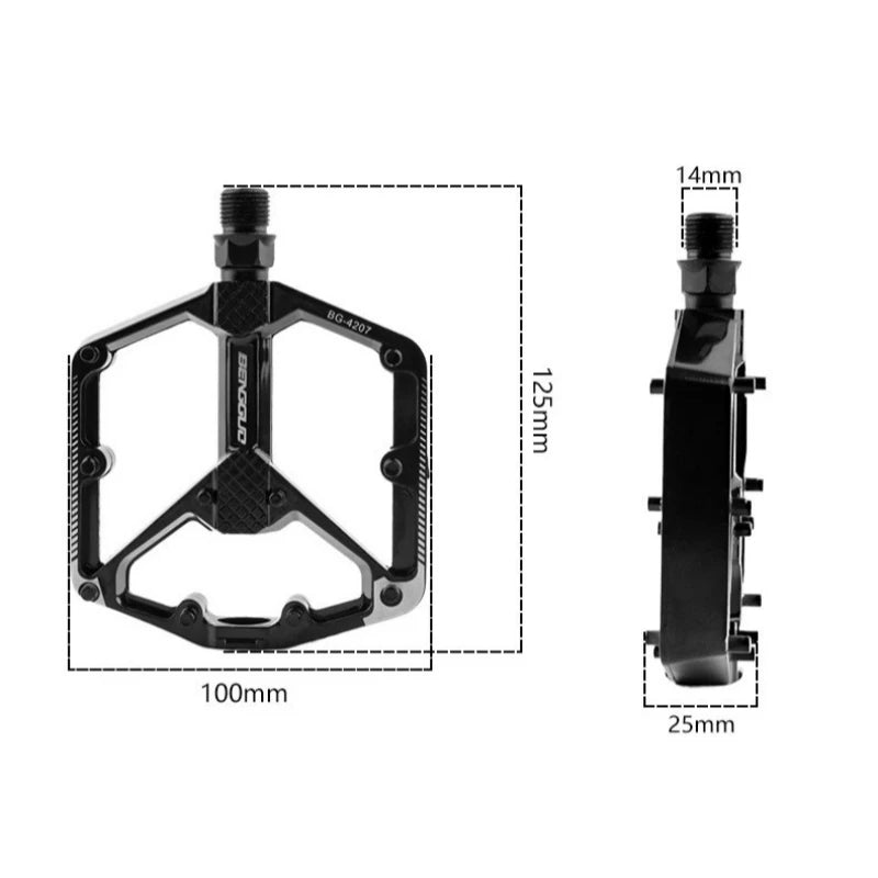 New Bicycle Pedals Mountain Bike Road Bike Aluminum Alloy Pedals Anti Slip Quick Release Double DU Bearing Pedals
