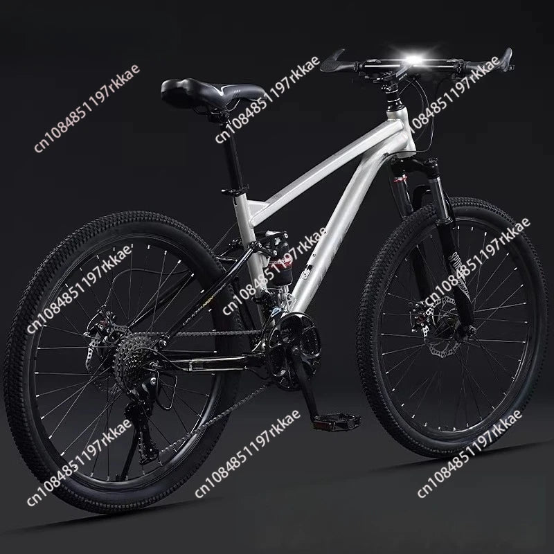 Full Suspension Mountain Bike 30 Speed All Terrain Adult Bicycle for Downhill Trail and City Commuting