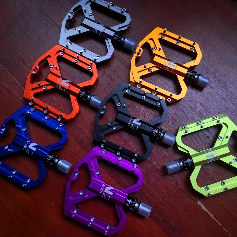 2020 New Mountain Non-Slip Bike Pedals Platform Bicycle Flat Alloy Pedals 9/16' 3 Bearings for Road MTB Fixie Bikes