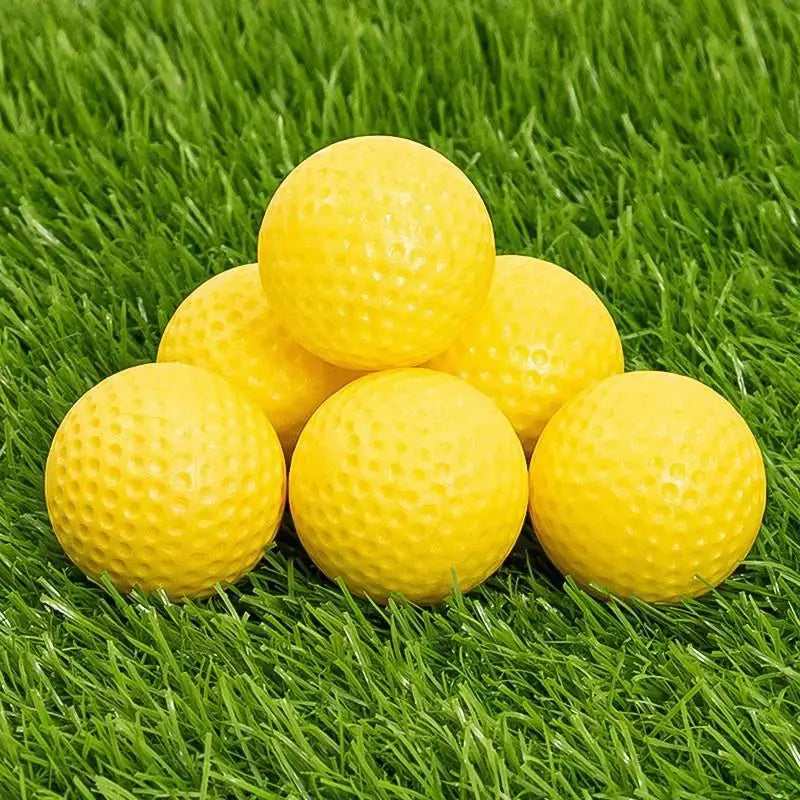 Golf Practice Balls 10 Pack Soft PU Yellow Balls for Indoor Outdoor Portable Training Gift Choice