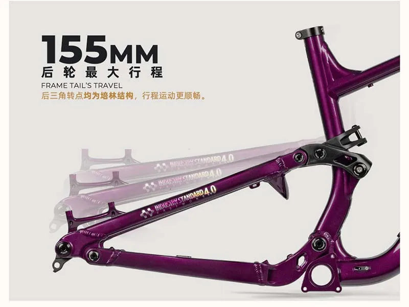 Bike Full Suspension Frameset Enduro Soft Tail Aluminum Alloy MTB Mountain 29/27.5 Er 4 Links DH XC AM MTB Boost 148mm