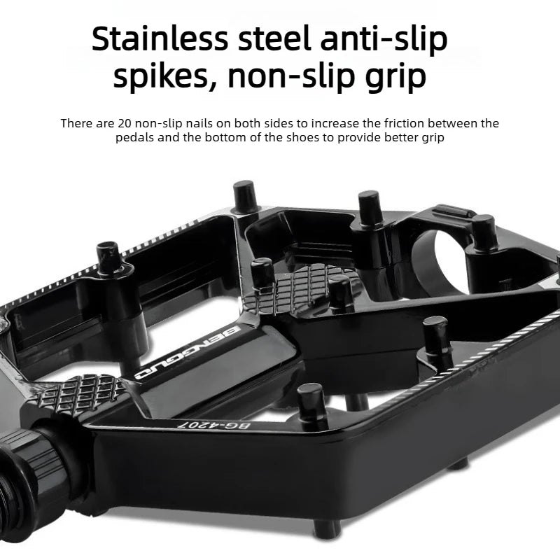 New Bicycle Pedals Mountain Bike Road Bike Aluminum Alloy Pedals Anti Slip Quick Release Double DU Bearing Pedals