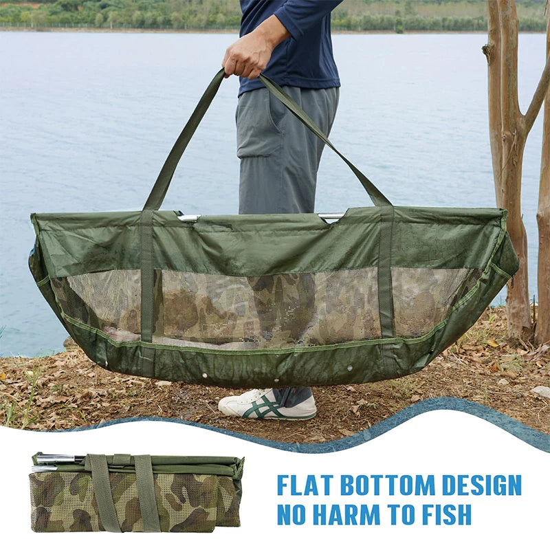 Fishing Bags Fish Weigh Bags Folding Mesh Weigh Sling Fish bag for Caught Fish Weigh in Bag for Bass Fishing