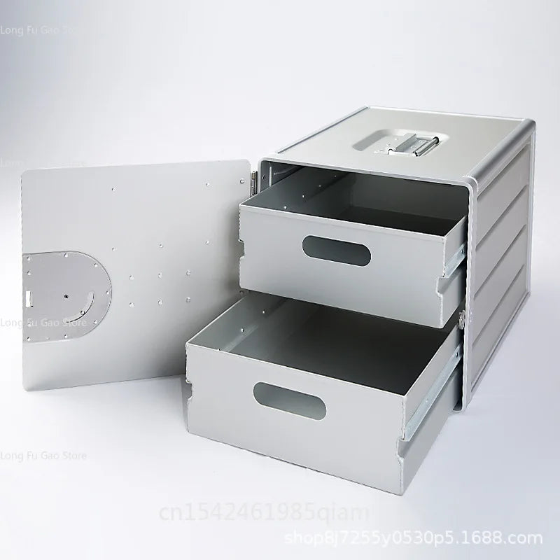 Natural Hiking Equipment  Portable Storage Box Travel Handle Aviation Aluminum Alloy Outdoor Camping Storage Box Car with Lock