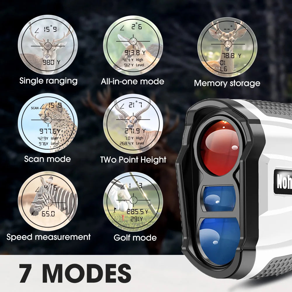 NOHAWK Multifunctional Laser Rangefinder 600/1000 Yards Golf Range Finder for Hunting Golf Engineering Surveys Construction