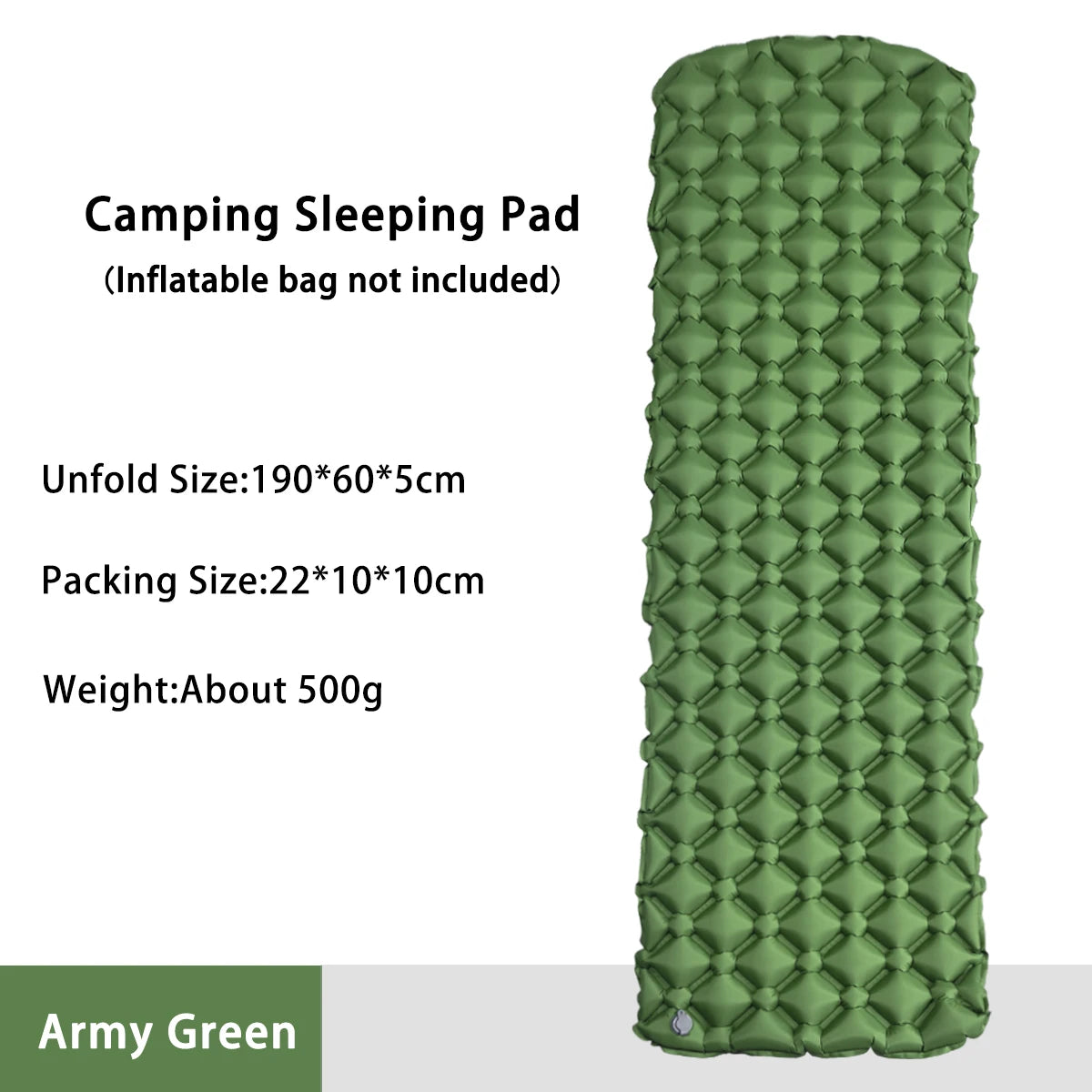 Camping Inflatable Mattress In Tent Folding Camp Bed Sleeping Pad Picnic Blanket Travel Air Mat Camping Equipment