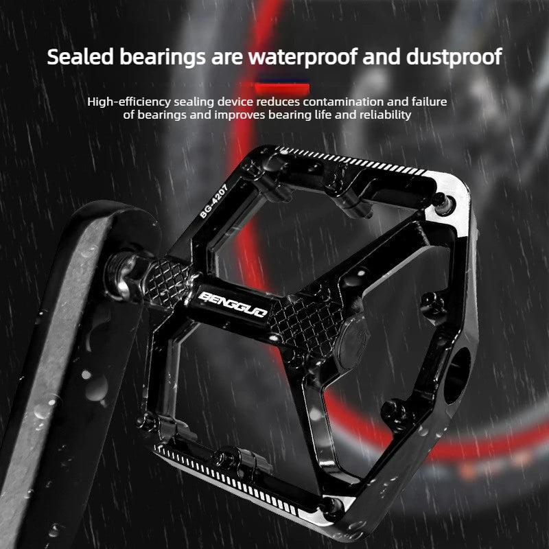 New Bicycle Pedals Mountain Bike Road Bike Aluminum Alloy Pedals Anti Slip Quick Release Double DU Bearing Pedals