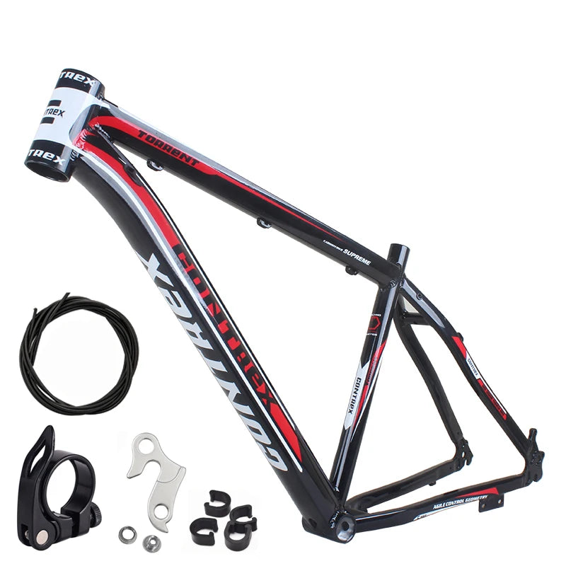 26in 29in Mountain Bike Frame Aluminum Alloy Bike Frame Disc Brake Frame with Tail Hook Bicycle Frame MTB Frame Customized