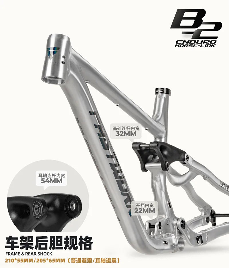 Bike Enduro Frame,Full Suspension ,29/27.5ER, Aluminum Alloy, Soft Tail, 4 Links, MTB AM, DH Downhill, 12x148mm, DPD to EU UK