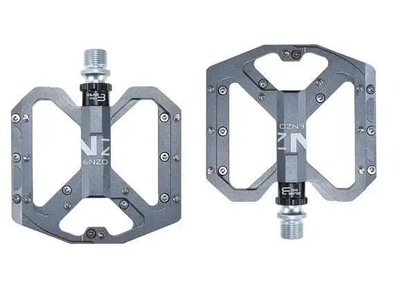 2020 New Mountain Non-Slip Bike Pedals Platform Bicycle Flat Alloy Pedals 9/16' 3 Bearings for Road MTB Fixie Bikes