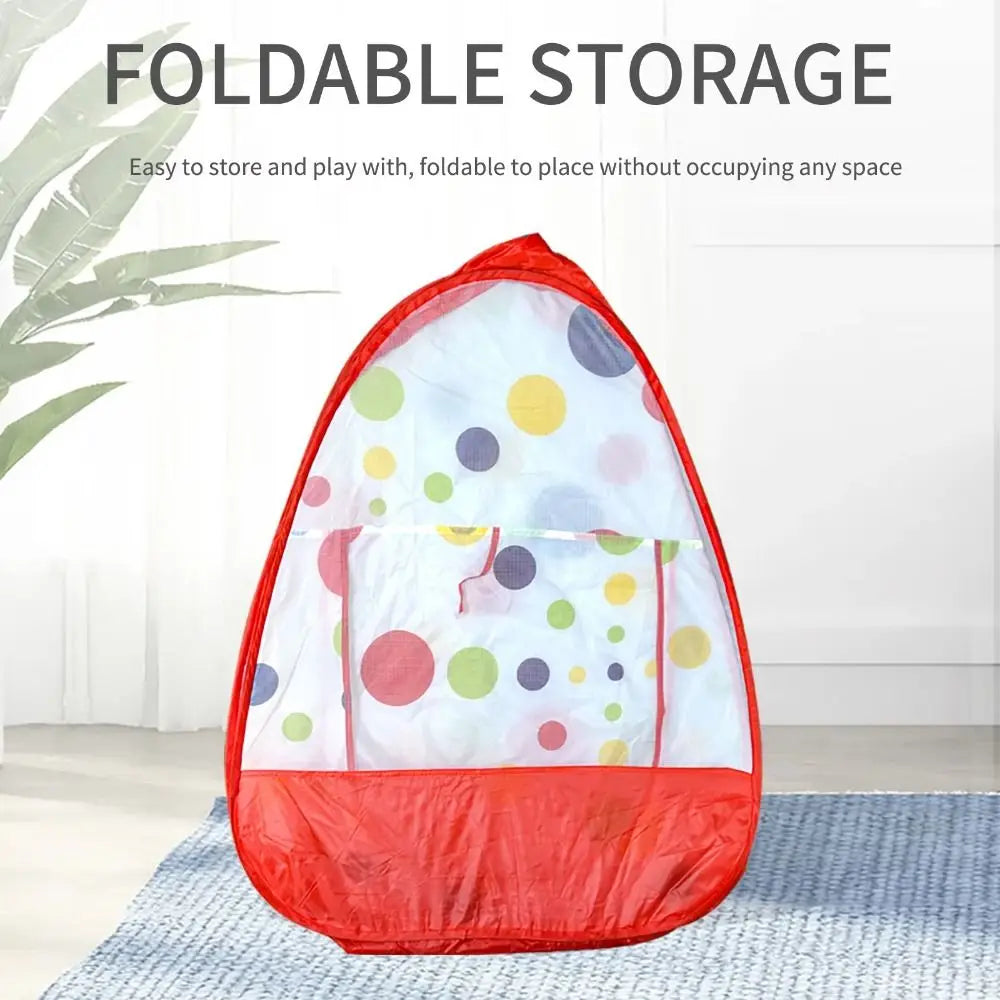 Princess Houses Children's Play House Tent Houses Washable Red Polka-dot Tent Red Creative Foldable Tents