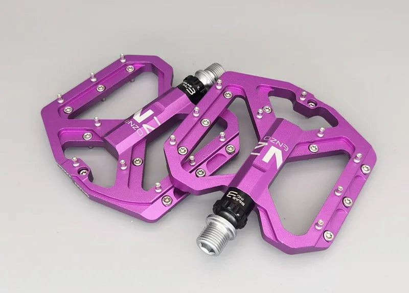 New Mountain Bike Pedals MTB Pedal Aluminum Bicycle Wide Platform Flat Pedals 9/16" Sealed Bearing Bicycle Pedals