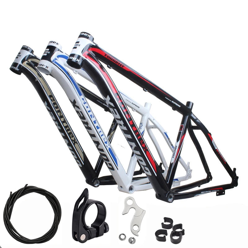 26in 29in Mountain Bike Frame Aluminum Alloy Bike Frame Disc Brake Frame with Tail Hook Bicycle Frame MTB Frame Customized