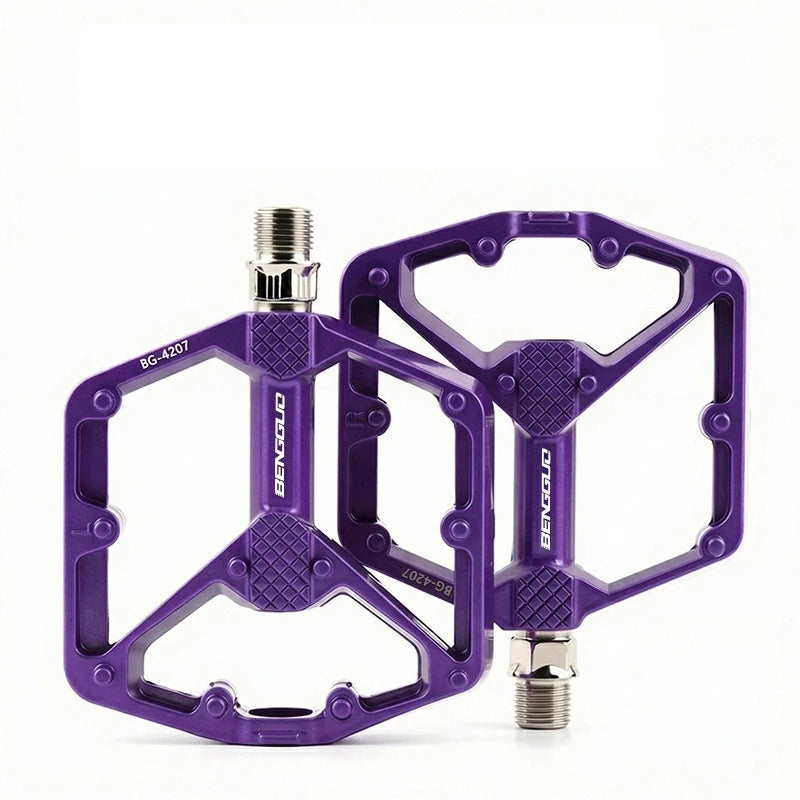 New Bicycle Pedals Mountain Bike Road Bike Aluminum Alloy Pedals Anti Slip Quick Release Double DU Bearing Pedals