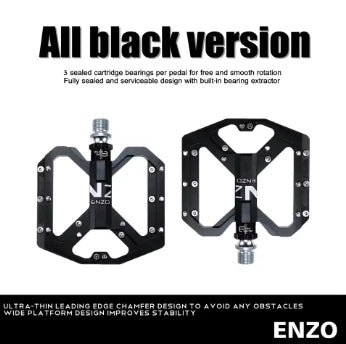 2020 New Mountain Non-Slip Bike Pedals Platform Bicycle Flat Alloy Pedals 9/16' 3 Bearings for Road MTB Fixie Bikes