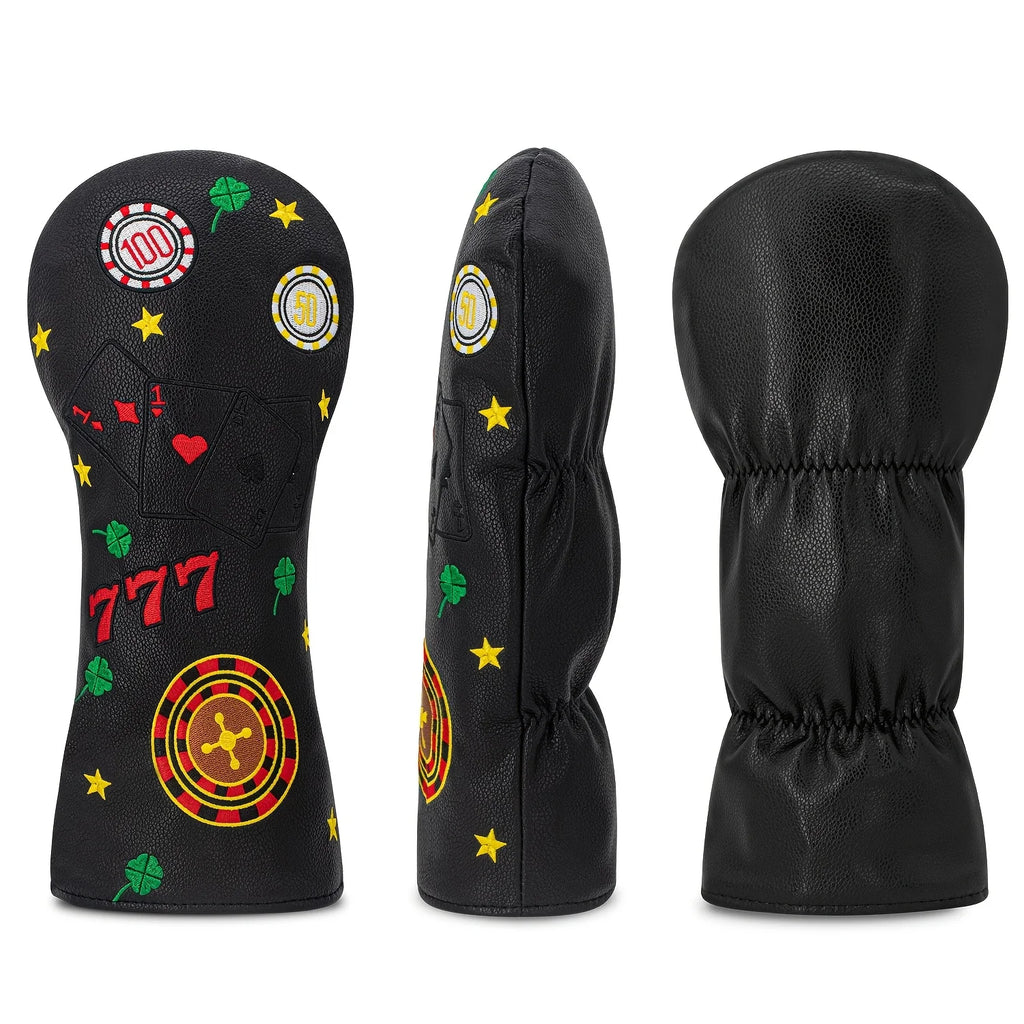 A Multi-Element Combination Theme Golf Club Cover Suitable for Driver, Fairway,And Iron Wooden Clubs with Thickened Inner Lining