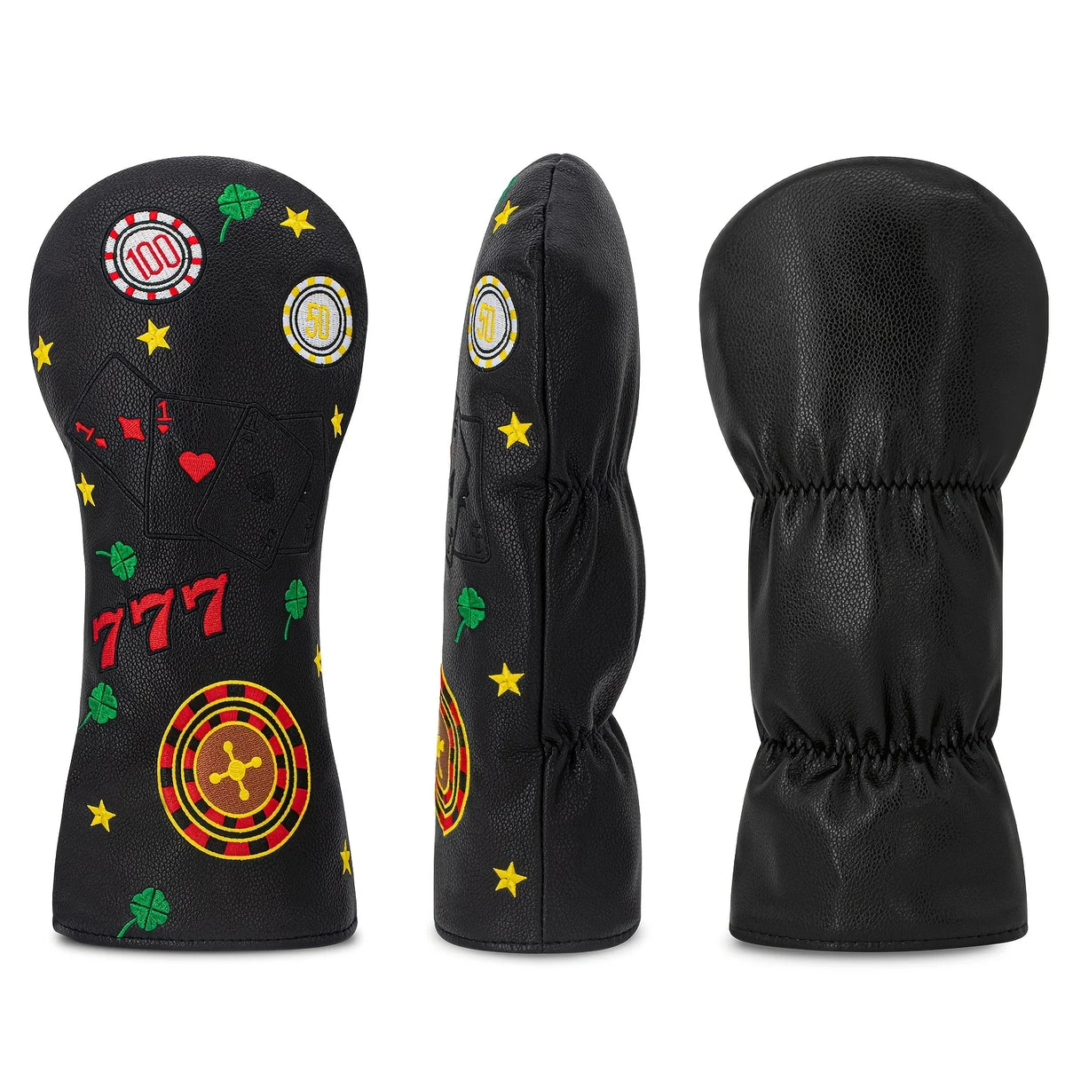 A Multi-Element Combination Theme Golf Club Cover Suitable for Driver, Fairway,And Iron Wooden Clubs with Thickened Inner Lining