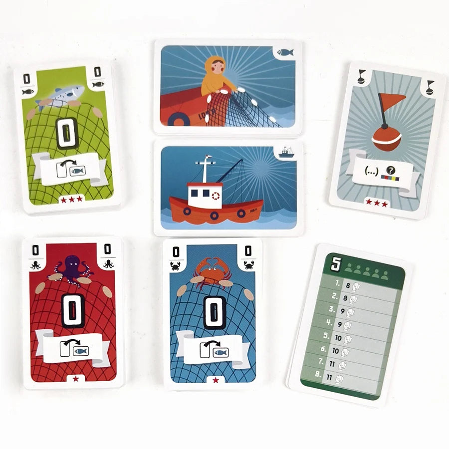 New Board Game Fishing 3-5 Players 40-60min Family/Party Funny Table Game Friends Entertainment Cards Game