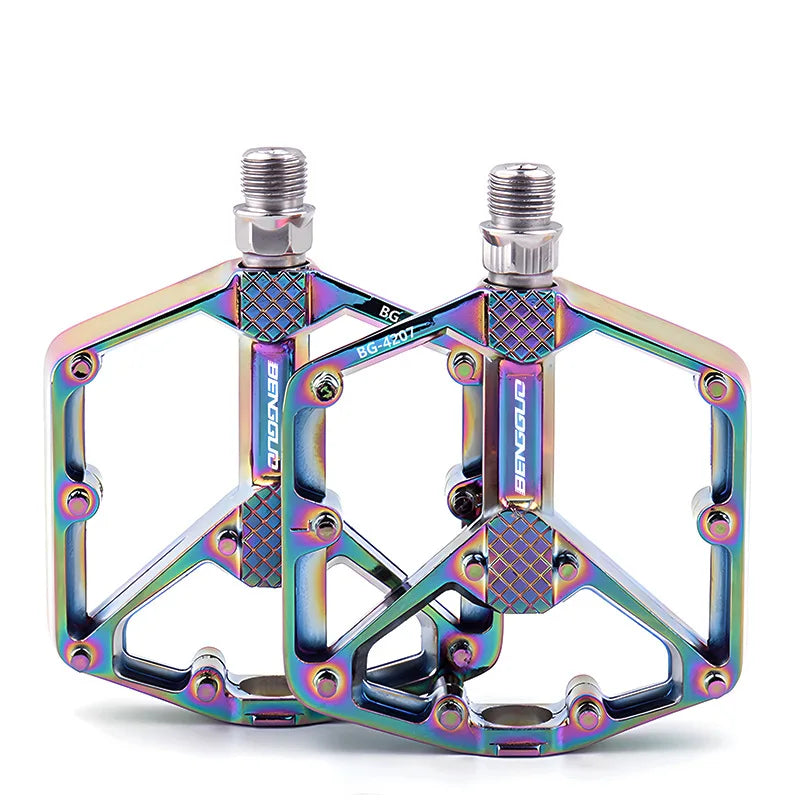 New Bicycle Pedals Mountain Bike Road Bike Aluminum Alloy Pedals Anti Slip Quick Release Double DU Bearing Pedals